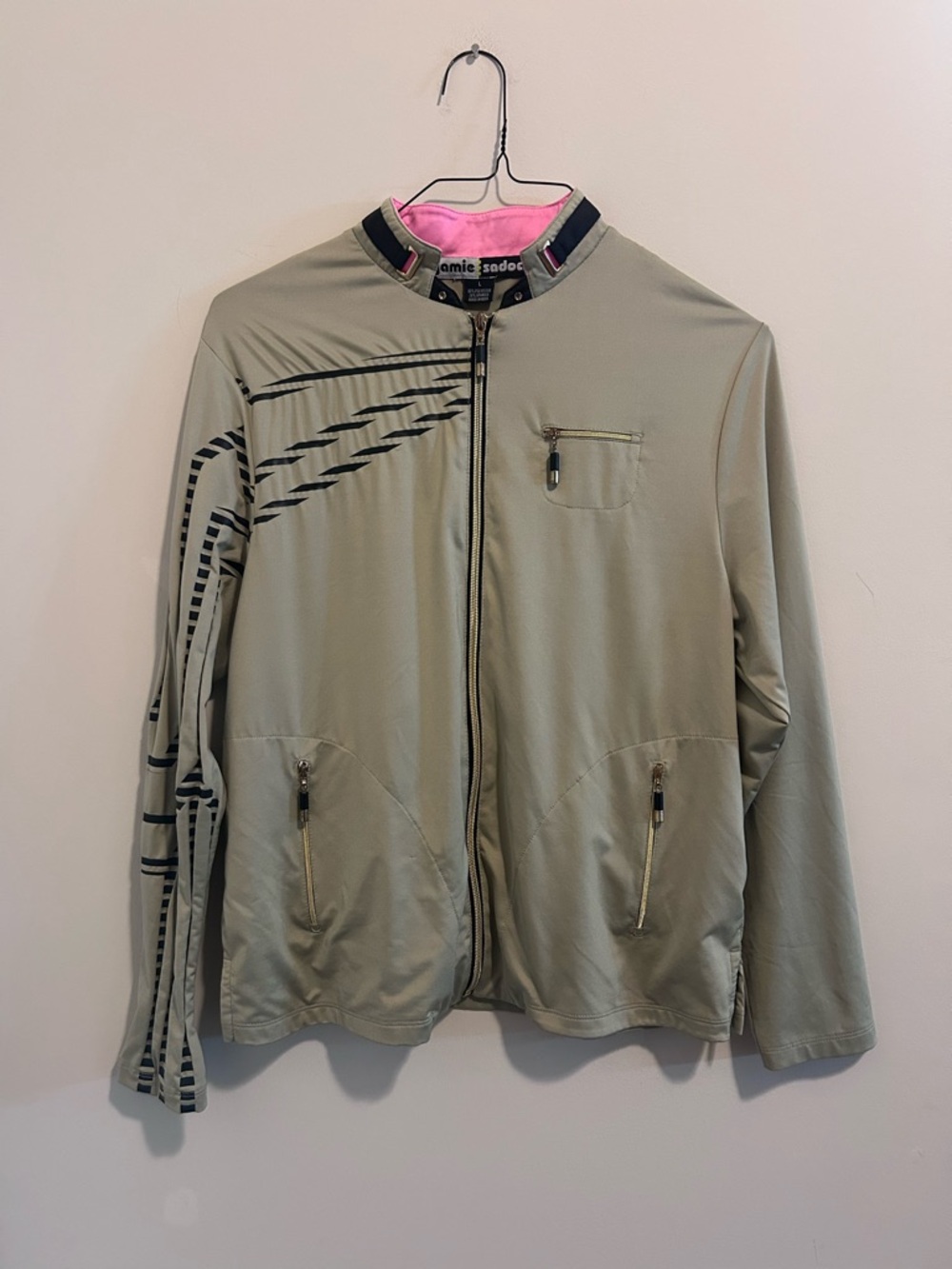 Jamie Sadock Pink-Lined Vintage Golf Jacket